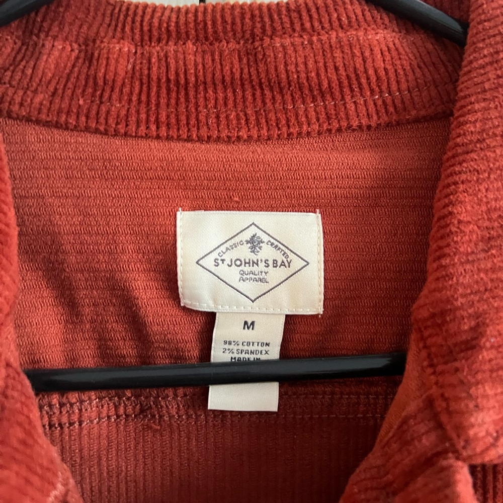 St. John's Bay burnt orange jacket M fall shacket - Picture 2 of 6